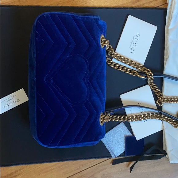 Gucci Marmont Mini GG Cobalt Blue - Picture 7 of 10